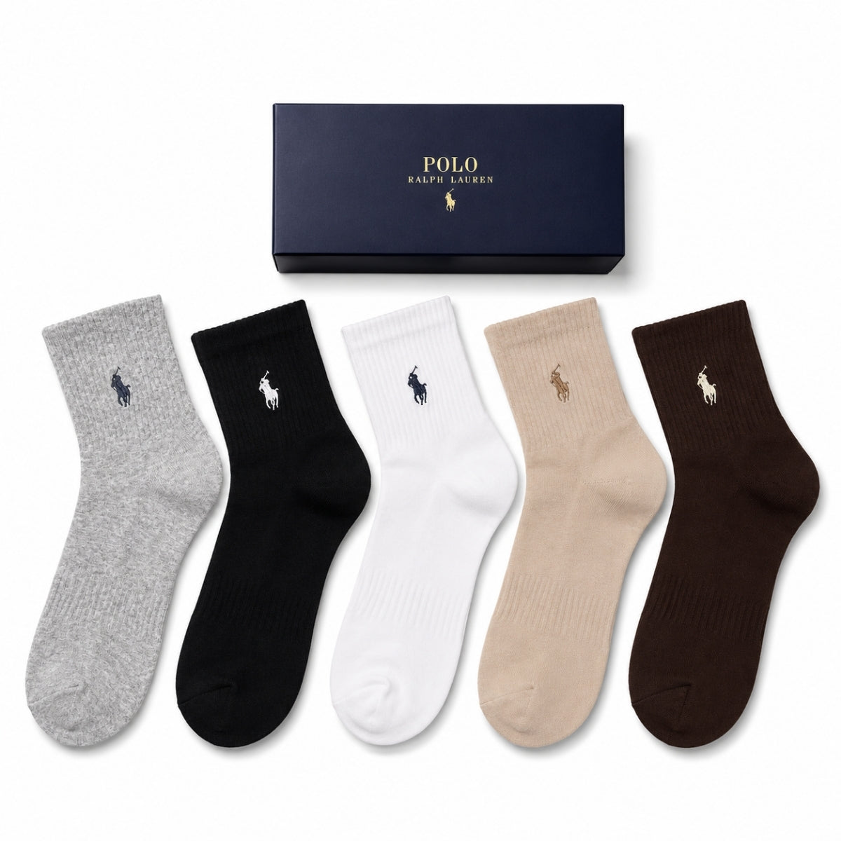 5er-Pack RL Baumwollsocken-Box